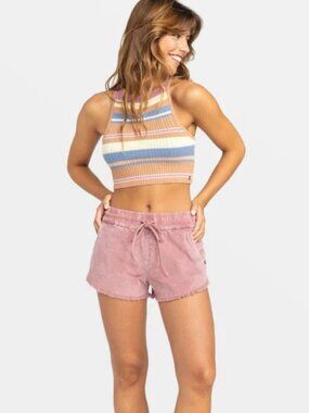 Roxy Women's  Scenic Route Corduroy Shorts in Mauve Orchid size S NWT